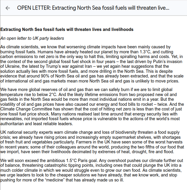 Open letter